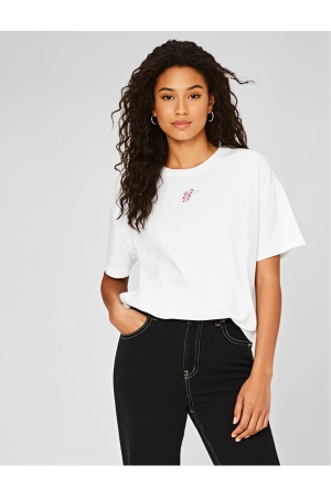 Only Only onlvivvi life s/s lovely top jrs T-shirts bright white