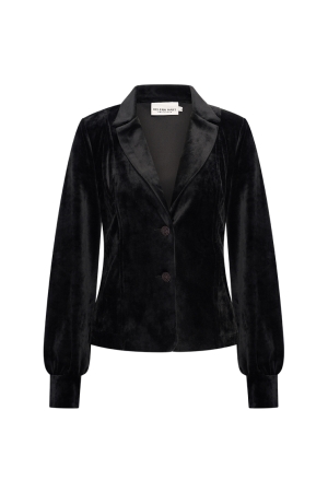 Helena Hart Helena Hart blazer lora velour 7640 Blazers zwart