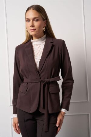 Studio Anneloes Studio Anneloes shiloh bonded blazer 13242 Blazers 8700 espresso