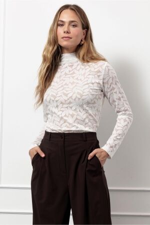 Studio Anneloes Studio Anneloes reagan lace top 13258 T-shirt Lange mouw 1700 ecru