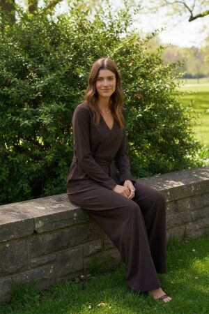 Studio Anneloes Studio Anneloes odessa jumpsuit 13284 Jumpsuit 8700 espresso