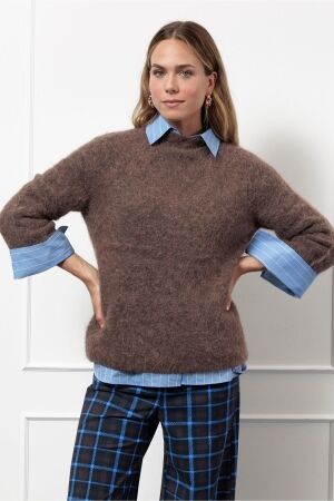 Studio Anneloes Studio Anneloes marelle pullover 13302 Trui 8700 espresso