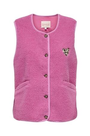 Only Only onlbaby life teddy vest pnt cs Gilets 4954842 wild orchid leo heart batch