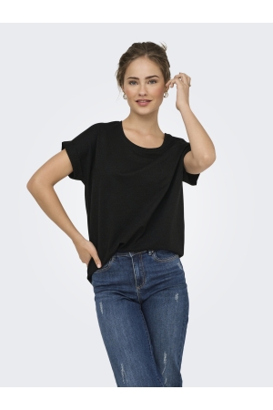 Only Only onlmoster glitter s/s top noos jrs T-shirt Korte mouw black silver lurex