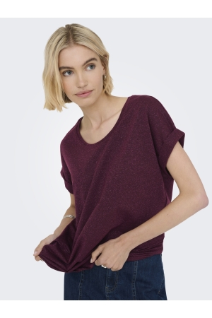 Only Only onlmoster glitter s/s top noos jrs T-shirt Korte mouw chocolate truffle lurex