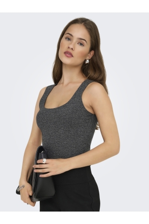 Only Only onlea glitter s/l 2-ways top jrs noos Tops en Singlets black silver glitter