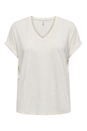 Only Only onlrina s/s v-neck glitter top cs jrs T-shirt Korte mouw birch