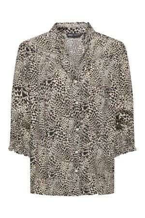 Only Only onlraya 3/4 shirt wvn noos Blouse pumice stone alma heart leo
