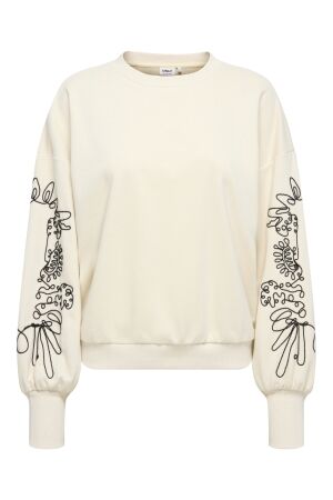 Only Only onlbrooke l/s o-neck detail swt noos Sweater birch black magnolia