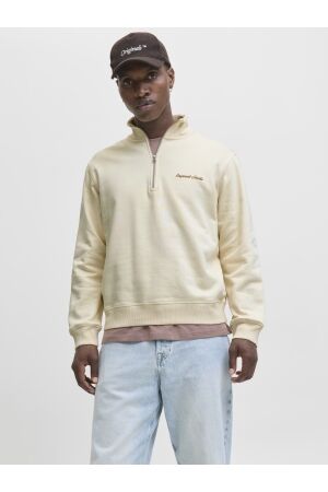 Jack & Jones Jack & Jones jornorrebro emb sweat high neck sn Sweater antique white