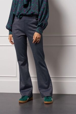 Studio Anneloes Studio Anneloes flair sparkle trousers 13329 Flared 6901 dark blue/silver