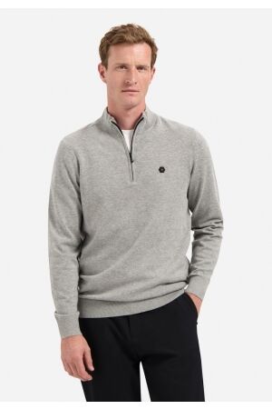 No- Excess No- Excess pullover half zip 2 coloured melange Trui grey melange