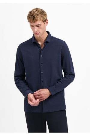 No- Excess No- Excess shirt jersey melange stretch n4180 Overhemd 078 night