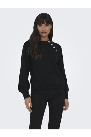 Only Only onlemma life ls button oneck knt noos Trui black
