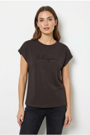 Elvira Casuals Elvira Casuals t-shirt wisper e5 25-001 T-shirt Korte mouw 1032 dark chocolate