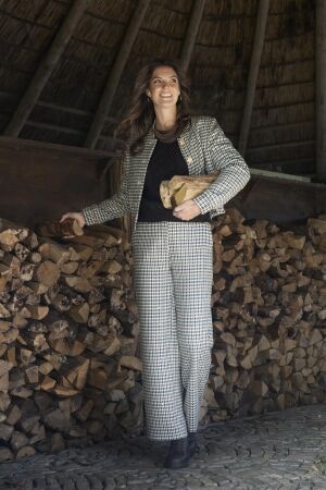 Elvira Casuals Elvira Casuals trouser maud e5 25-012 Broek 1037 checked blue