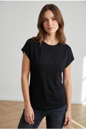 Elvira Casuals Elvira Casuals t-shirt shine e5 25-025 T-shirt Korte mouw 4 black