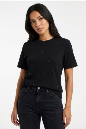 Elvira Casuals Elvira Casuals t-shirt rose e5 25-043 T-shirt Korte mouw 4 black