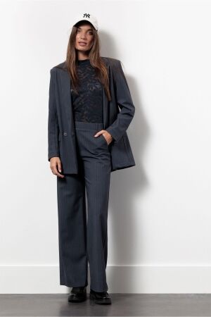 Studio Anneloes Studio Anneloes lexie bnd pinstripe trousers 13386 Broek 9869 antraciet/dark blue