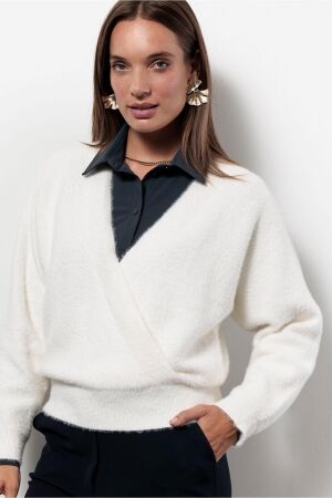 Studio Anneloes Studio Anneloes nuri wrap pullover 13400 Trui 1700 ecru