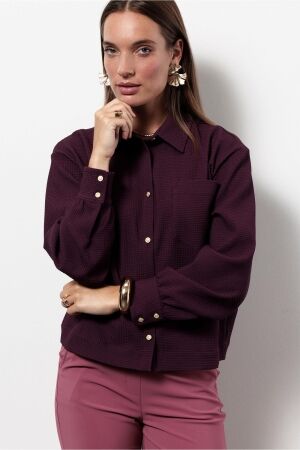 Studio Anneloes Studio Anneloes melani waffle blouse 13377 Blouse 3800 blackberry