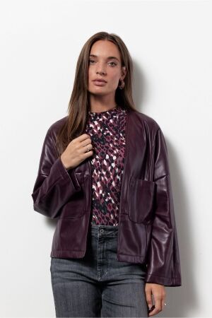 Studio Anneloes Studio Anneloes vero faux leather jacket 13366 Jackets 3800 blackberry