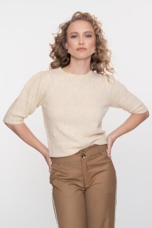 Geisha Geisha pullover lurex 54848-14 Trui 10 off-white/gold