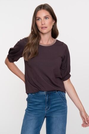 Geisha Geisha top 52859-20 T-shirt Lange mouw 30 bronze