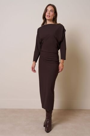 Studio Anneloes Studio Anneloes ineke ls dress 13405 Jurk 8700 espresso