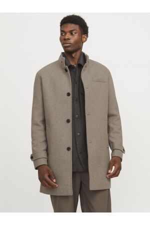 Jack & Jones Jack & Jones jjemelton wool blend coat sn Winterjassen greige