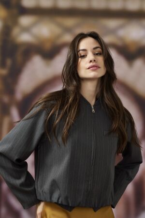 Only Only onlaggie life l/s pinstripe bomber tlr Jackets dark grey melange