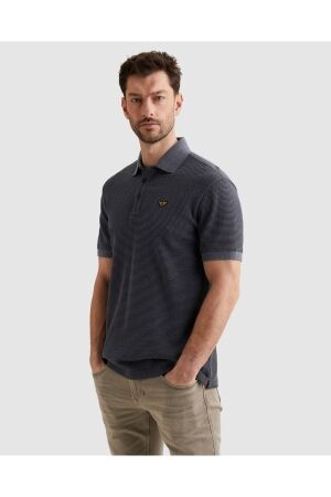 PME Legend PME Legend 2 tone textured stripe ppss2603862 Poloshirts 5278 graphite