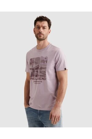 PME Legend PME Legend single jersey print ptss2603554 Overhemd 4203 lavender frost