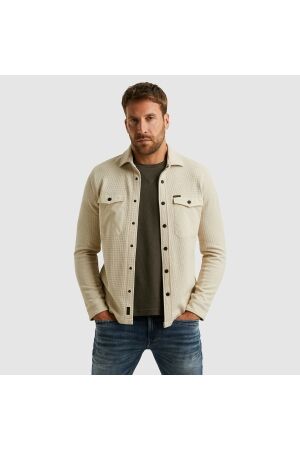 PME Legend PME Legend the jones jersey waffle/overshirt 2 psi2511246 Overshirt 7013 bone white