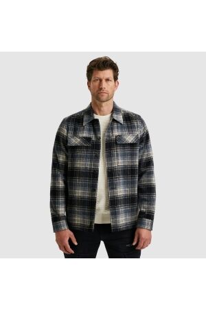 PME Legend PME Legend shirtjacket 1 woolblend check psi2511260 Overshirt 5282 carbon