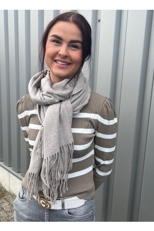 HS Fashion HS Fashion sjaal s22553 light taupe Sjaals light taupe