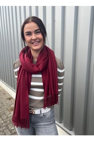 HS Fashion HS Fashion sjaal s22553 bordeaux Sjaals bordeaux