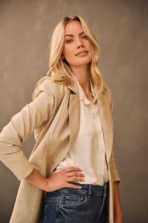 Helena Hart Helena Hart blazer ziggy ruit lurex 7644 Blazers sand