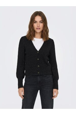 Only Only onlrosette ls cardigan cs knt Vest black dtm glitter/dtm button w. gold