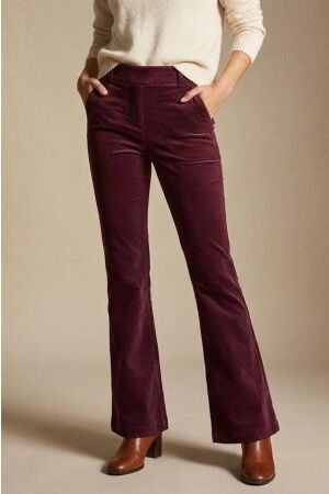 Helena Hart Helena Hart broek flair velvet 7559 Flared wine