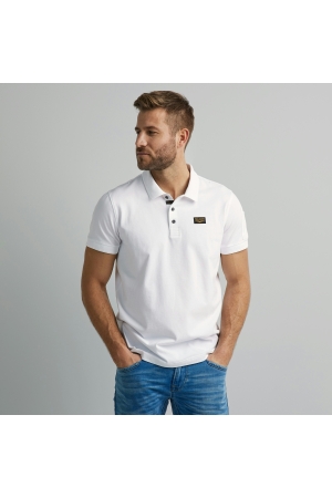 PME Legend PME Legend short sleeve polo cotton elastan p Poloshirts 7003 - bright white