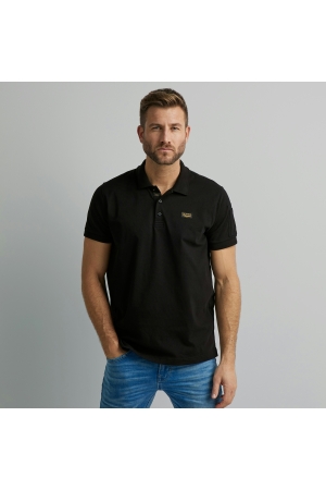 PME Legend PME Legend short sleeve polo cotton elastan p Poloshirts 999 - black