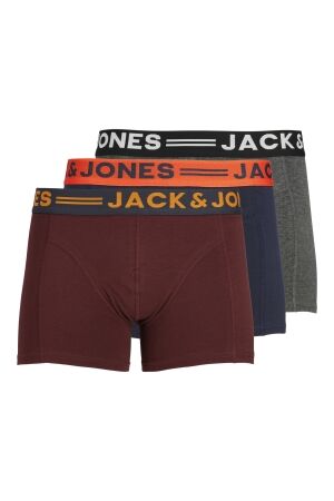 Jack & Jones Jack & Jones jaclichfield trunks 3 pack noos Boxershorts burgundy 12113943