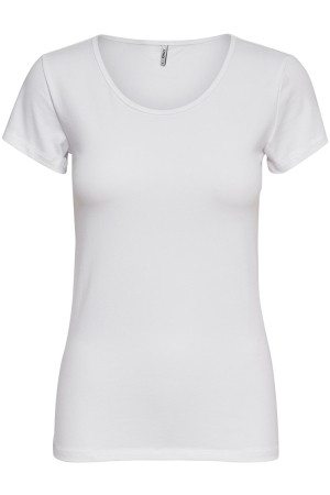 Only Only 15205059 onllive love life s/s o-neck top T-shirt Korte mouw white 15205059