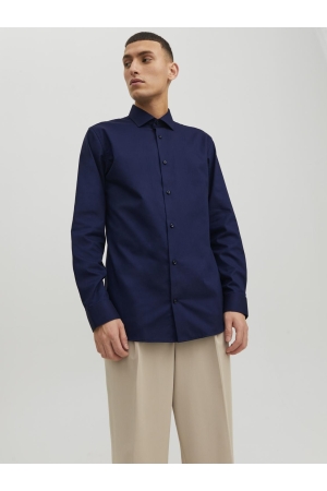 J&J Premium J&J Premium jprblaparker shirt l/s noos Overhemd perfect navy slim fit