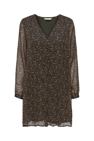 Only Only onlriley l/s v-neck button dress ex ptm Jurk rosin elodie